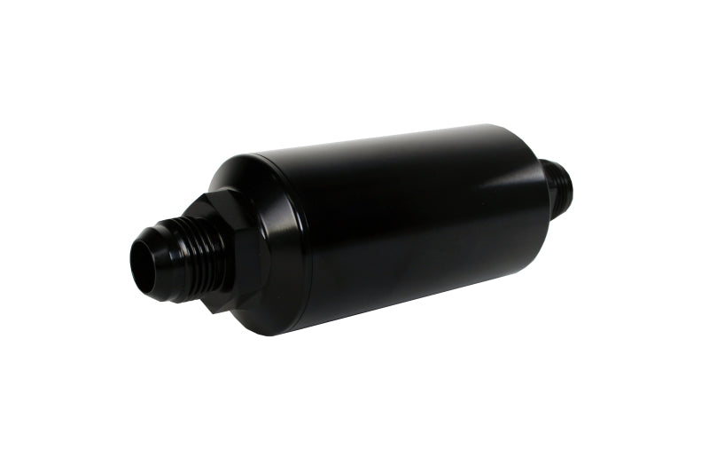 Aeromotive In-Line 10 Micron Fuel Filter - Microglass Element - 10 AN Male Inlet - 10 AN Male Outlet - Black Anodized