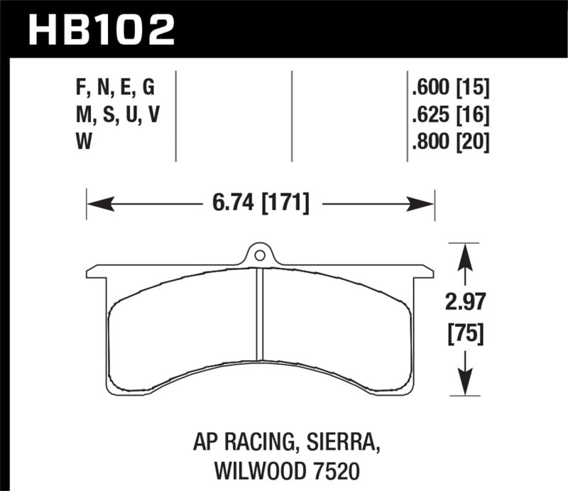 Hawk Performance DTC-70 Brake Pads - Fits Wilwood GN, AP Six Piston