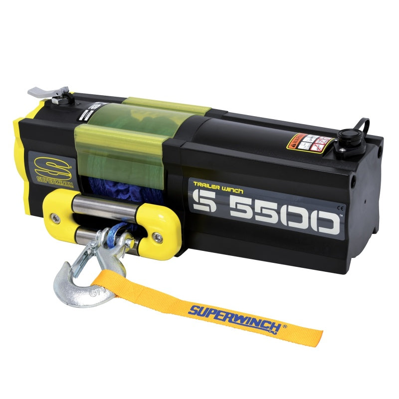 Superwinch S5500 Winch - 5500 lb. Capacity - Roller Fairlead - 30 Ft. Remote - 1/4" x 60 Ft. Nylon Rope - 12V