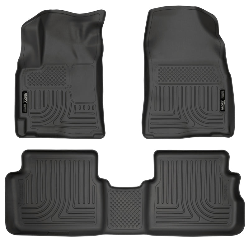 Husky Liners Front/2nd Seat Floor Liner Weatherbeater Plastic Black - Toyota Corolla 2009-13