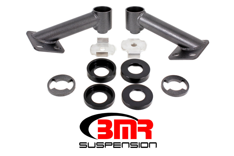 BMR Suspension Cradle Bushing Lockout Kit - Black Hammertone - 2015-17 Mustang