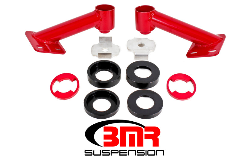 BMR Suspension Cradle Bushing Lockout Kit - Red - 2015-17 Mustang