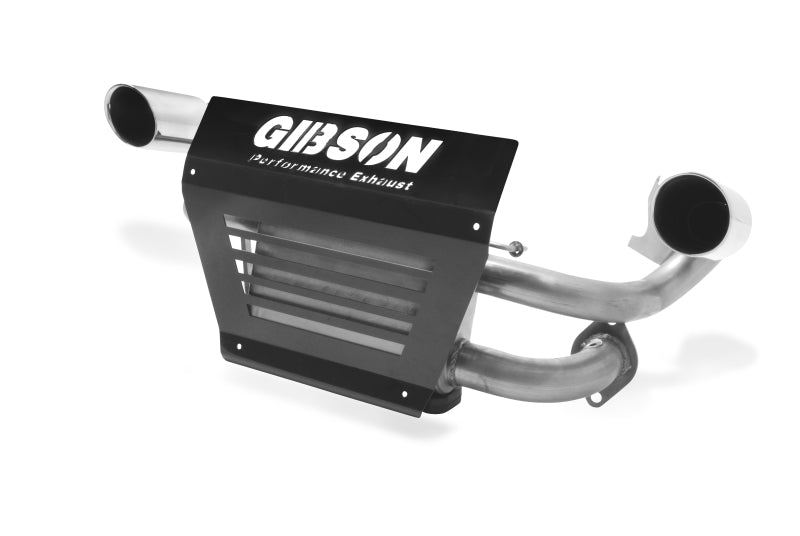 Gibson Dual Exhaust System - Polished Stainless - Polaris UTV 2015