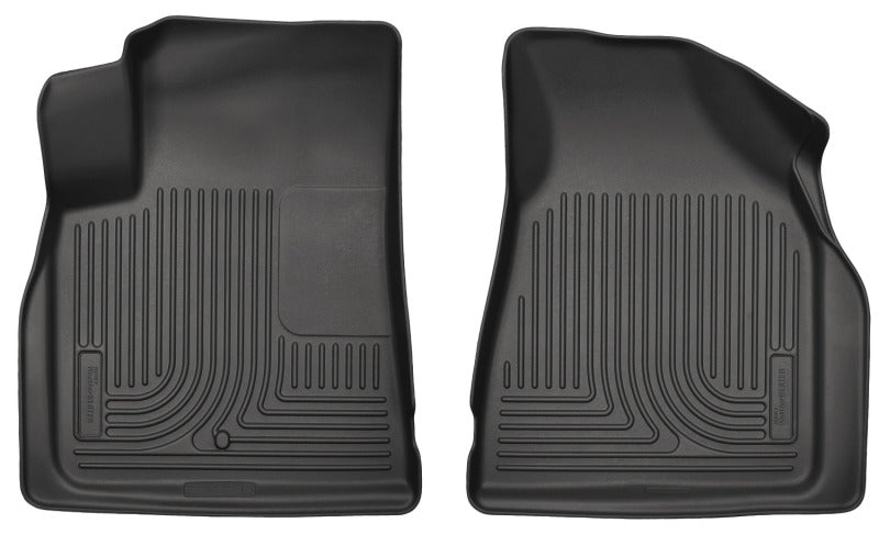 Husky Liners Weatherbeater Floor Liner - Front - Plastic - Black - GM Midsize SUV 2007-17 - (Pair)