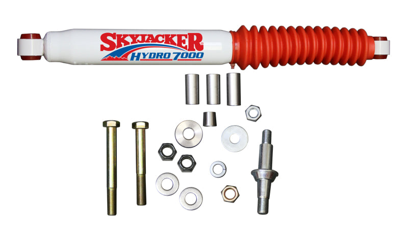 Skyjacker 7000 Series Steering Stabilizer - White Paint - Dodge Ram Fullsize Truck 1998-2002