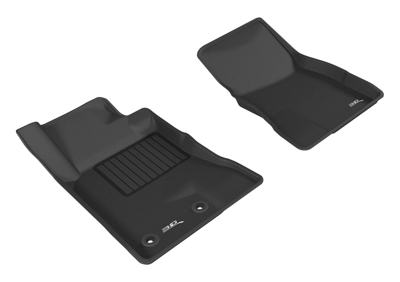 3D MAXpider Kagu Floor Liner - Front - Black/Textured - Ford Mustang 2015-20 - (Pair)