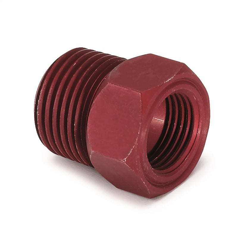 Auto Meter 1/2" Red Aluminum NPT Mechanical Temperature Adapter