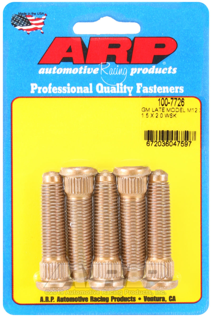 ARP Wheel Stud Kit 12mm x 1.5 x 2.0 (5 Pack)