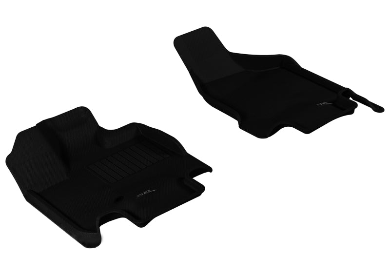 3D MAXpider Kagu Floor Liner - Front - Plastic - Black/Textured - Mopar Minivan 2008-20 - (Pair)