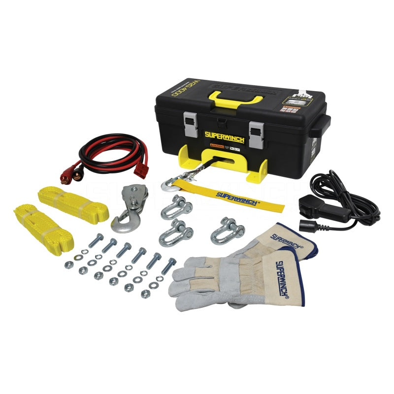 Superwinch Winch2Go Winch - 4000 lb Capacity - Hawse Fairlead - 3/16 in x 50 ft Synthetic Rope - 12V