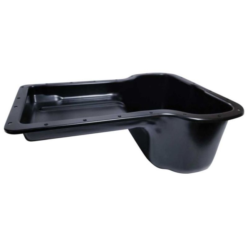 Moroso Stock Replacement Engine Oil Pan - Rear Sump - 15 qt - 9-1/4" Deep - Steel - Black Powder Coat - Powerstroke - Super Duty