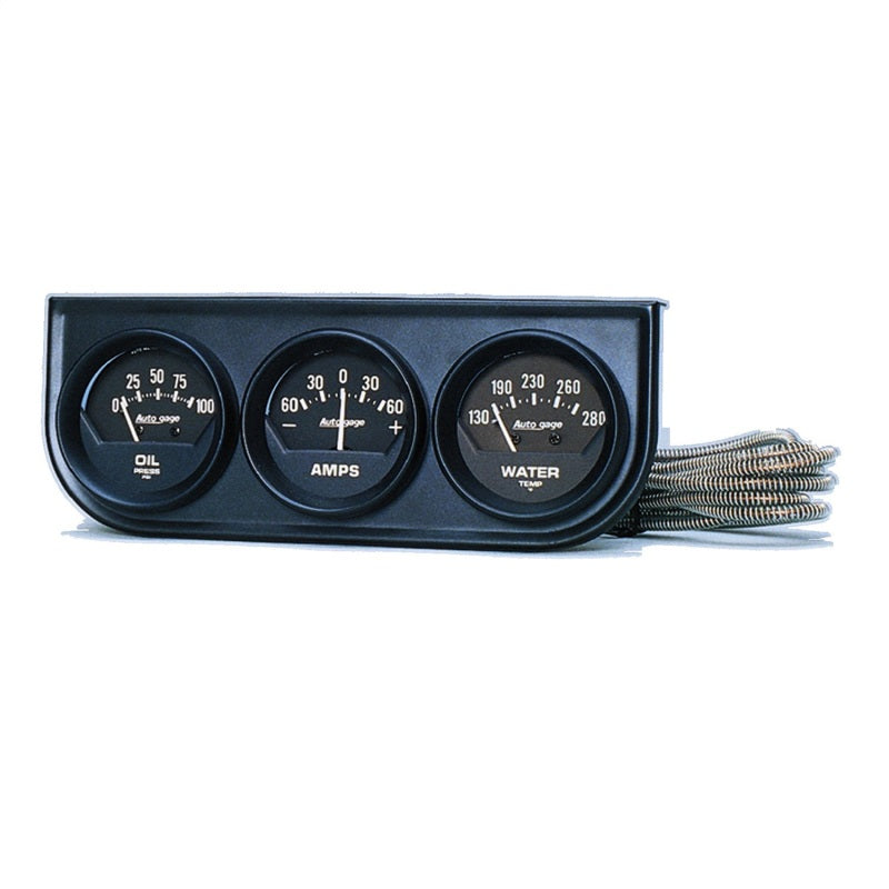 Auto Gage Black Oil / Amp / Water Black Console - 2-1/16 in.