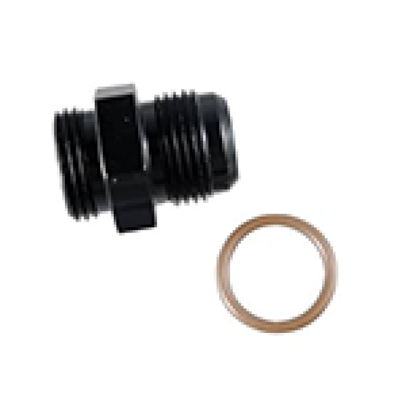 Fragola Performance Systems Adapter Fitting Straight 3 AN Male to 3 AN Male O-Ring Aluminum - Black Anodize