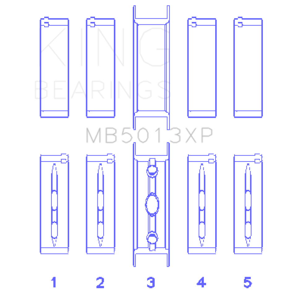 King XP Main Bearing - 0.020 in Undersize - GM LS-Series