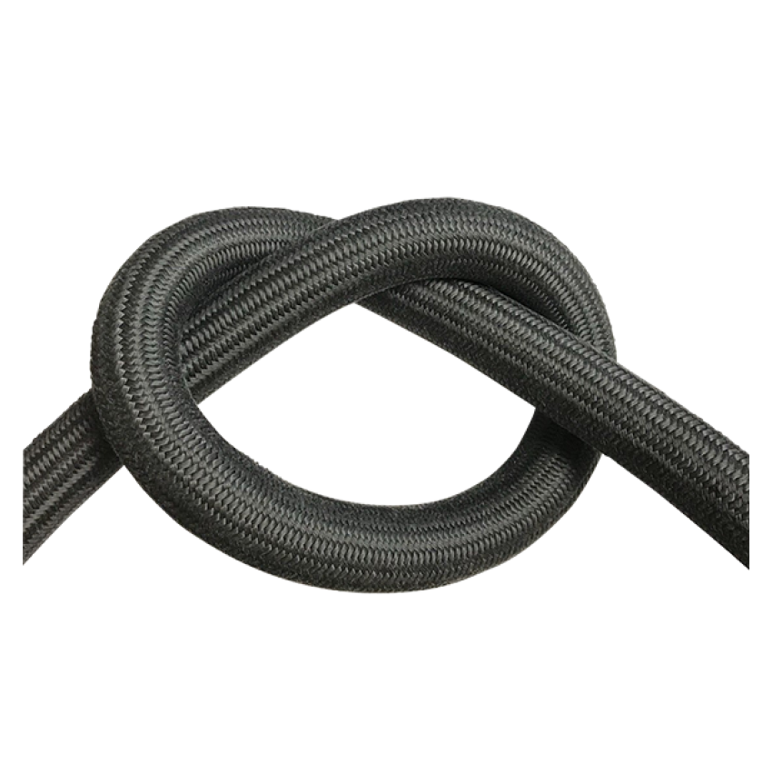 Fragola Race Rite Pro Hose - #8 - 3 Ft. - Braided Fire Retardant Fabric - Wire Reinforced - PTFE - Black
