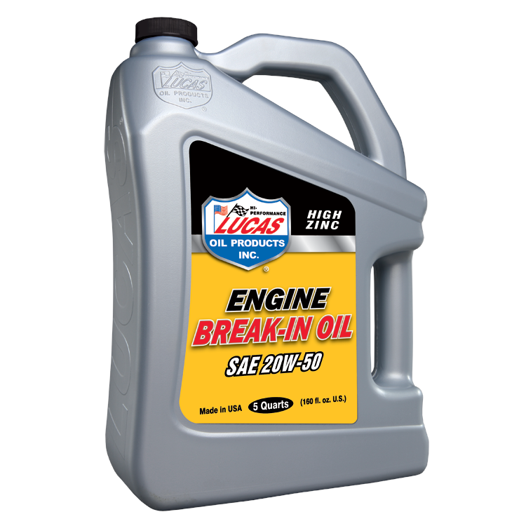 Lucas SAE 20W-50 Break-In Oil Case 3 X 5 Quart Bottle