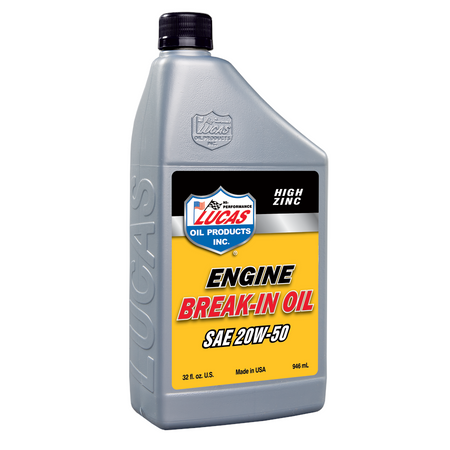 Lucas Oil Products Break-In Motor Oil ZDDP 20W50 Conventional - 1 qt