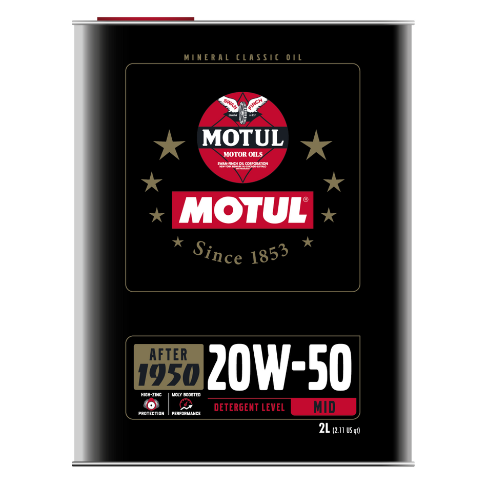 Motul Classic Performance 20W50 Motor Oil - 2 L Can (Case of 10)