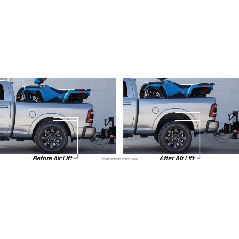 Air Lift Loadlifter 5000 Ultimate Air Spring Kit - Bags/Brackets/Lines - 5000 lb. Capacity - Black Powder Coat Brackets - Rear - Ford Fullsize Truck 2015-19