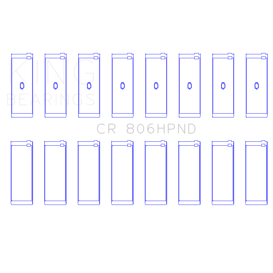 King Engine Bearings HP Connecting Rod Bearing Standard Narrowed Dowelled - Mopar B/RB-Series/Hemi