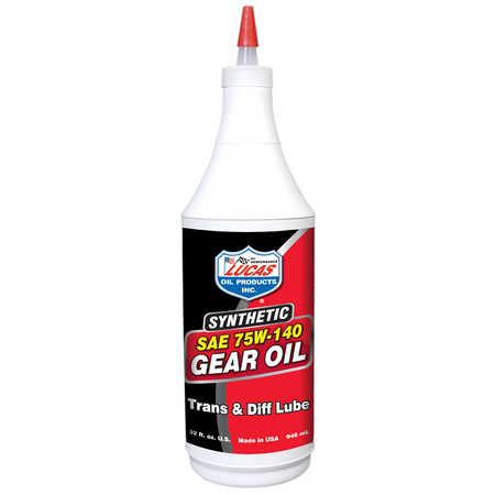 Lucas Oil Products Transmission and Differential Gear Oil 75W140 Synthetic 1 qt - Set of 12