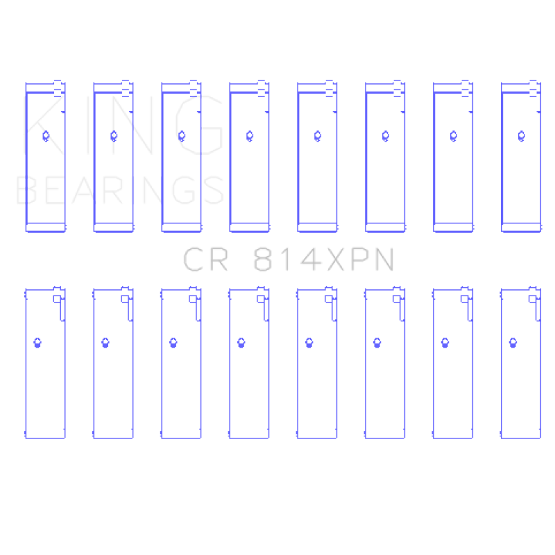 King XP Connecting Rod Bearing - 0.010 in Undersize - Narrowed - Small Block Ford