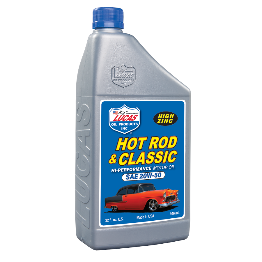 Lucas Oil Products Hot Rod and Classic Car Motor Oil ZDDP 20W50 Conventional - 1 qt