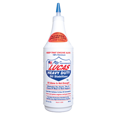 Lucas Oil Products Heavy Duty Oil Stabilizer Motor Oil Additive Conventional 1 qt - Set of 12