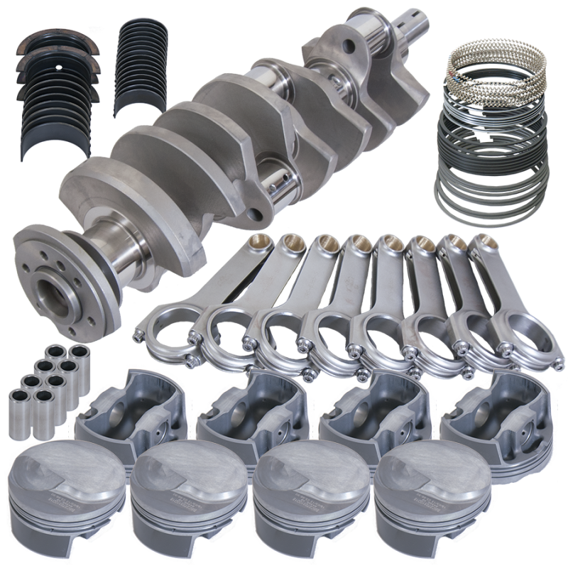 Eagle Balanced Rotating Assembly Kit - 496 CID - Forged Crank - Forged Pistons - 4.250" Stroke - 4.310" Bore - 6.385" H-Beam Rods - BB Chevy