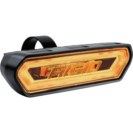 Rigid Industries Chase Series LED Tail Light - 2 x 7 in - Adjustable Tube Mount - Amber - Black - Rigid Logo