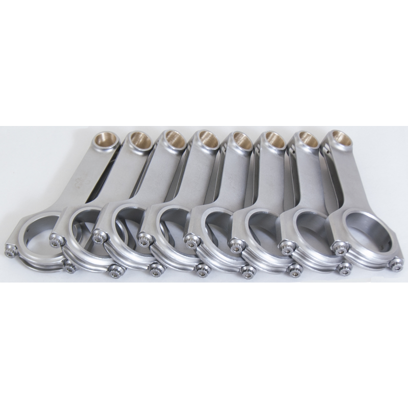 Eagle H Beam Connecting Rod 6.123" Long Bushed 7/16" Cap Screws - Forged Steel