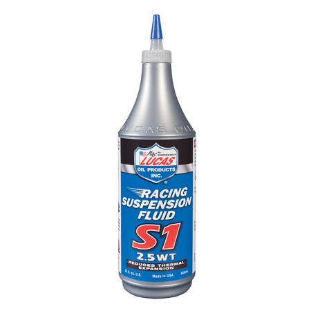 Lucas Oil Products S1 Racing Suspension Fluid Shock Oil 2.5WT Synthetic 1 qt - Set of 12