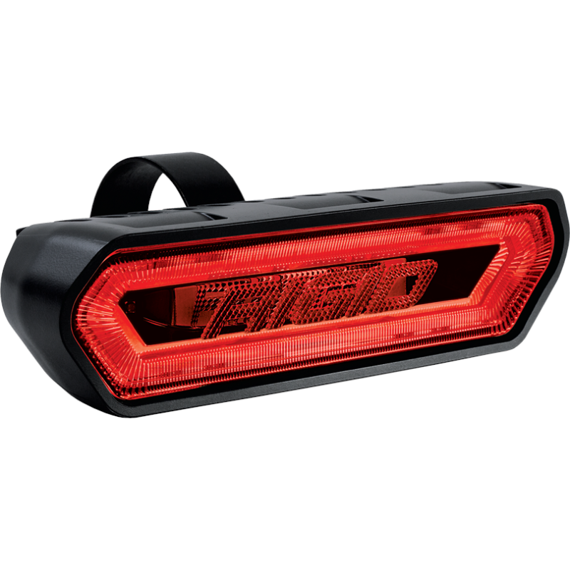 Rigid Industries 2 x 7" LED Tail Light - Adjustable Tube Mount - Red LED - Aluminum - Black Powder Coat - Rigid Logo