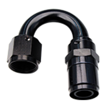 Fragola Race-Rite Crimp-On 180 Degree Hose End - 16 AN Hose Crimp to 16 AN Female - Black Anodized