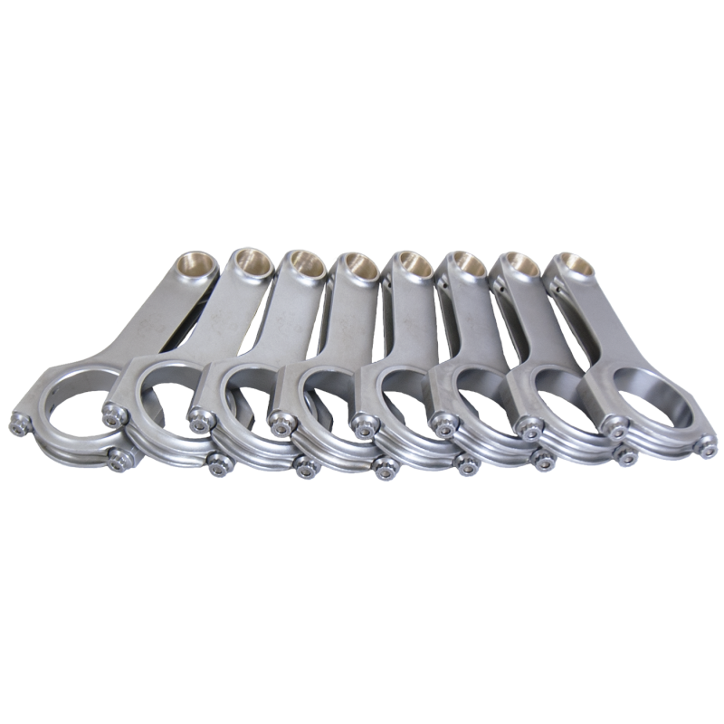 Eagle H-Beam Connecting Rod - 5.400 in Long - Bushed - 7/16 in Cap Screws - Forged - Small Block Ford - Set of 8