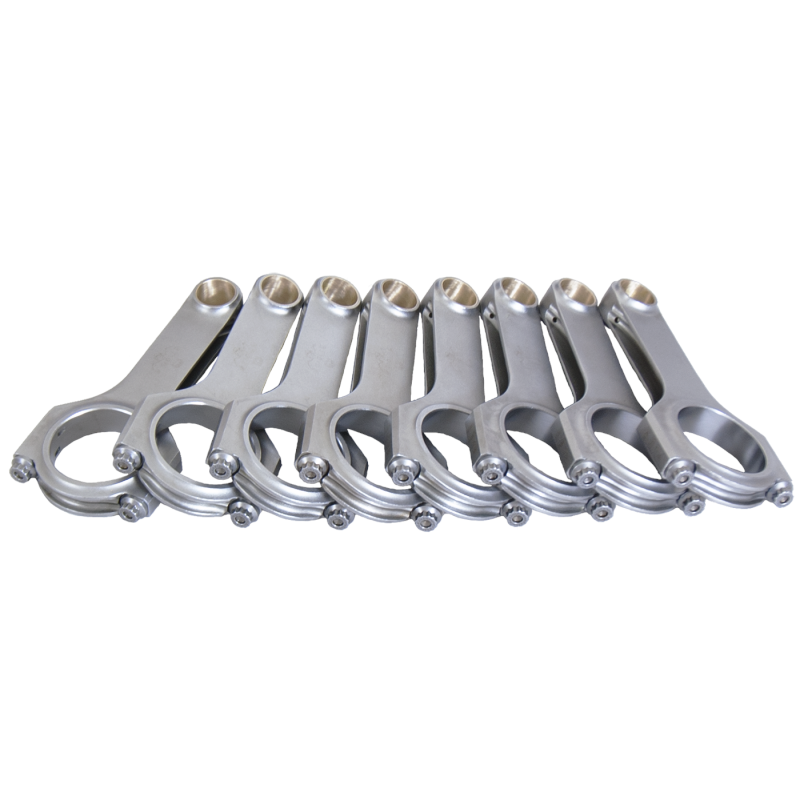 Eagle H-Beam Connecting Rod - 5.400 in Long - Bushed - 7/16 in Cap Screws - Forged  - Small Block Ford - Set of 8