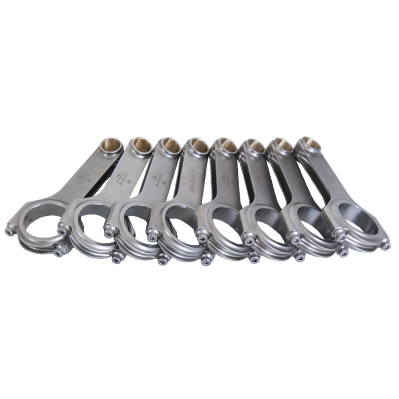 Eagle H-Beam Connecting Rod - 6.135 in Long - Bushed - 7/16 in Cap Screws - Forged  - Big Block Chevy - Set of 8