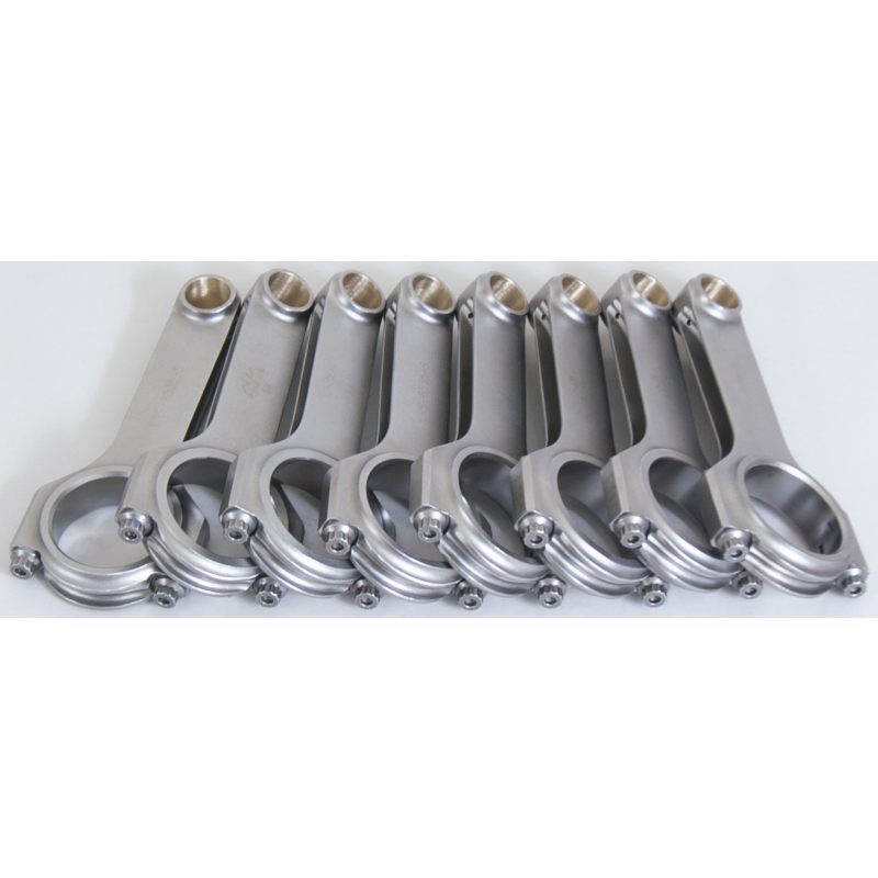 Eagle H-Beam Connecting Rod - 6.535 in Long - Bushed - 7/16 in Cap Screws - Forged - Big Block Chevy - Set of 8