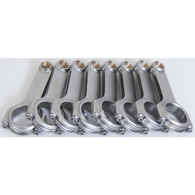 Eagle H-Beam Connecting Rod - 6.535 in Long - Bushed - 7/16 in Cap Screws - Forged  - Big Block Chevy - Set of 8