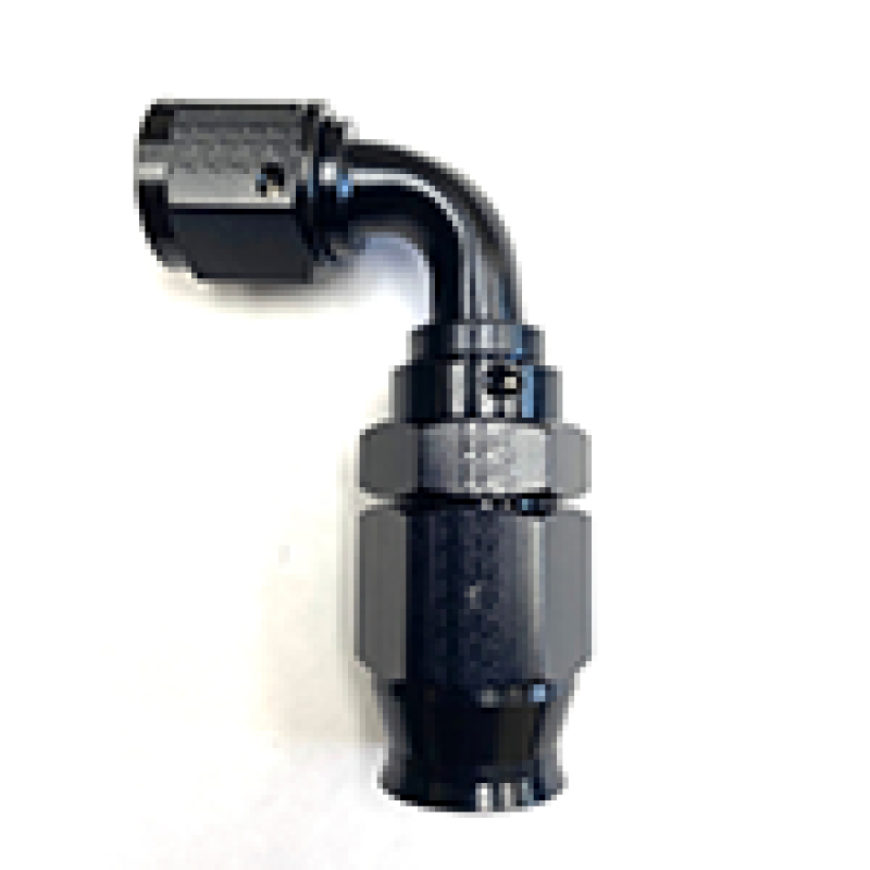 Fragola Race-Rite 90° Hose End - PTFE Hose - 8 AN Hose to 8 AN Female - Swivel - Aluminum - Black