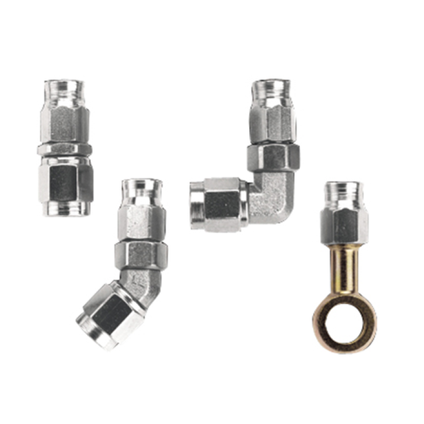 Fragola 6000 Series Reusable 90 Degree Hose End - 3 AN Hose to 3 AN Female - Double Swivel - Zinc Plated