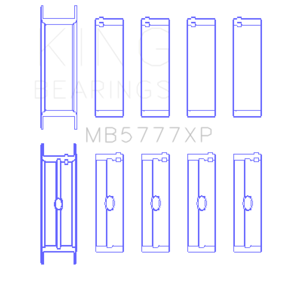 King XP Main Bearing Set Dart LS-next Block