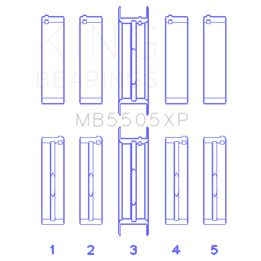 King XP Main Bearing - Standard - Small Block Ford MB5505XP
