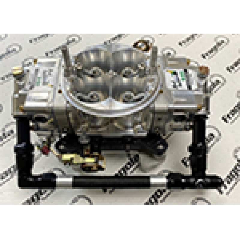 Fragola Performance Systems 8 AN Single Male Inlet Carburetor Fuel Line 8 AN Dual Outlets Stainless Black - Holley 4150