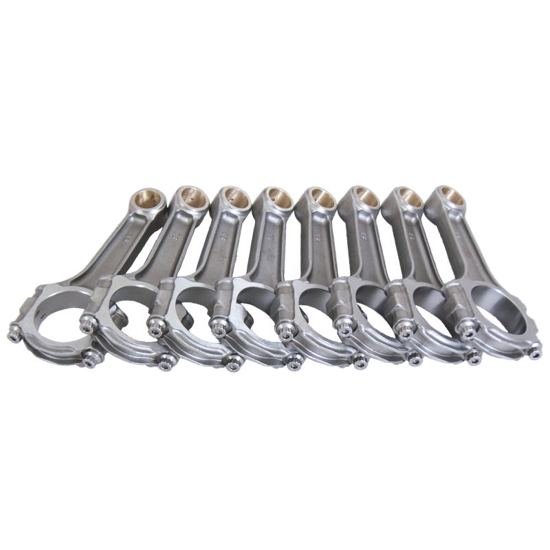 Eagle SIR I-Beam Connecting Rod - 6.135 in Long - Bushed - 7/16 in Cap Screws - Forged - Big Block Chevy - Set of 8