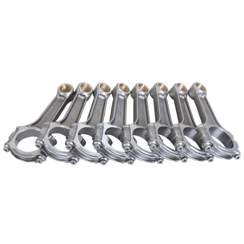 Eagle SIR I-Beam Connecting Rod - 6.135 in Long - Bushed - 7/16 in Cap Screws - Forged  - Big Block Chevy - Set of 8