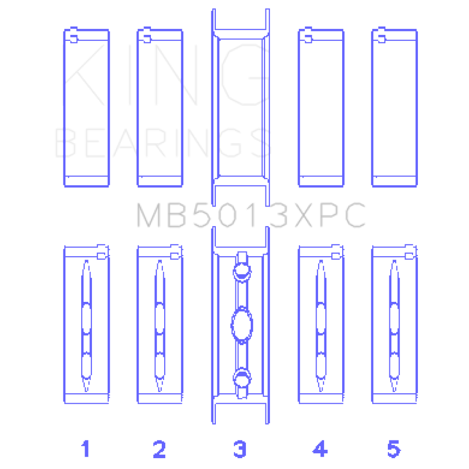 King XP Main Bearing - Standard - Coated - GM LS-Series