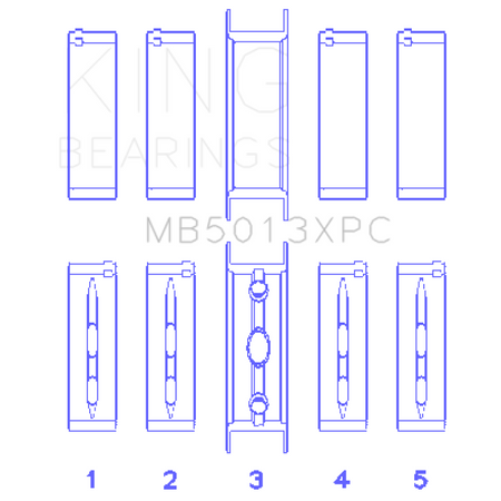 King XP Main Bearing - Standard - Coated - GM LS-Series