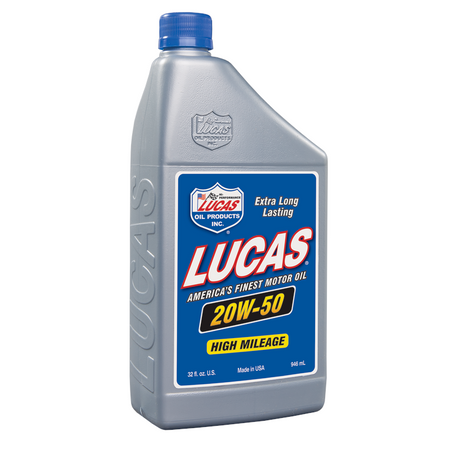 Lucas Oil Products High Performance Plus Motor Oil 20W50 Conventional 1 qt - Set of 6