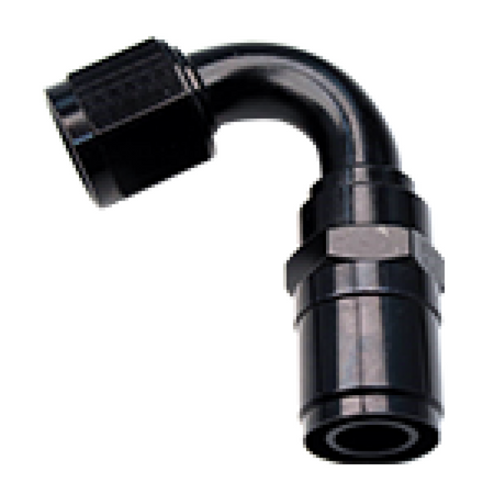 Fragola Race-Rite Crimp-On 120 Degree Hose End - 16 AN Hose Crimp to 16 AN Female - Black Anodized